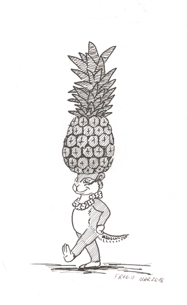 Chipmunk carries a pineapple - by Giovanna
                        Fregni