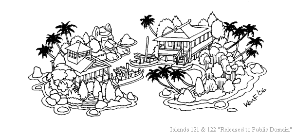 Islands 121 & 122 in 400 Keys Atoll