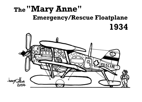 The "Mary Anne" Emergency/Rescue Seaplane
          (Biplane Floatplane) - by Jerry Collins