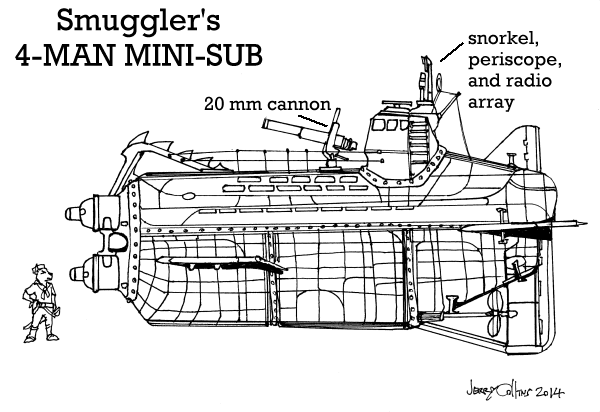 Smuggler's 4-man Mini-sub - by Jerry Collins - mini-submarine