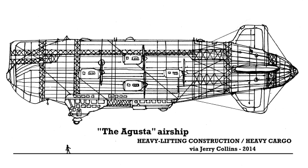 Ailrship "The Agusta" (heavy lifter/ heavy cargo) - by Jerry Collins
