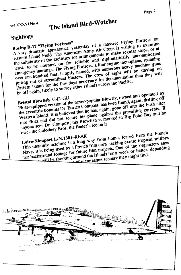 Island Birdwatcher: Vol 36 No 4: Boeing B-17