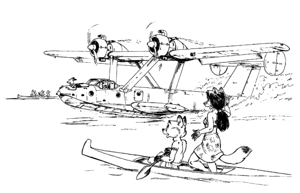 "Spontoon Scene" by SAGallacci (flying boat taking off)