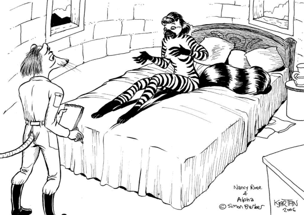 Alpha & Nancy Rote ("Zebra'd") art by Kjartan