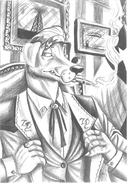 Larry Drucker, American Tycoon; informal portrait by Stuart McCarthy