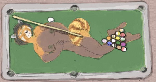 Pooltable Portrait (Wo Shin) by Seth Triggs