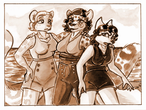 1930s Swimwear (with Sanka, Azura, & Zanny) - by Zanny