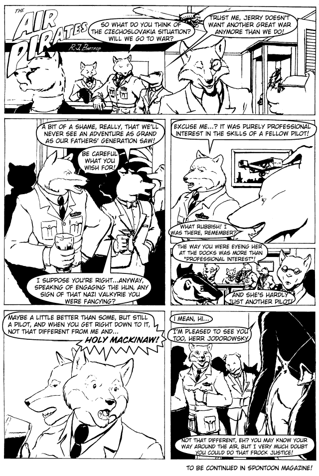"The Air Pirates" page 6 by R. J. Bartrop