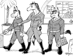 Miss Jenks and her two half-brothers, as met in Thunder Bay Ontario. (thumbnail) - Art by Kjartan; characters by Simon Barber