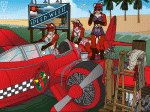 More mature version (wet clothes) "Sorenstein sisters clean up the 'Chili Pepper' racing seaplane" - by Waren Hutch